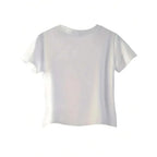 Vintage Typography Baby Tee with Fitted Crop Silhouette and Gothic Influence
