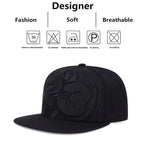 Embroidered Flat Brim Snapback Cap Adjustable Streetwear Hip Hop Baseball Fashion Hat