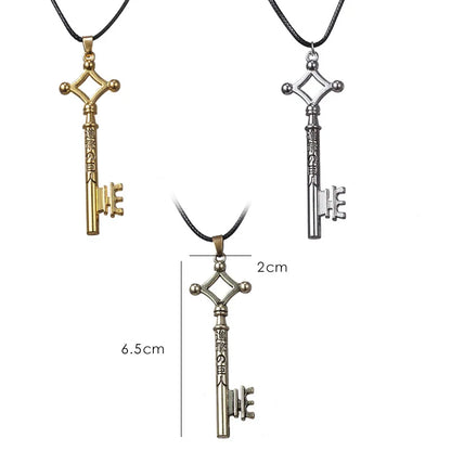 Vintage Key Pendant Necklace Gothic Alternative Mystical Fashion Jewelry