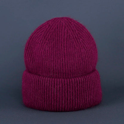 Soft Rabbit Fur Knit Beanie for Everyday Casual Outdoor Winter Fashion and Comfort Style