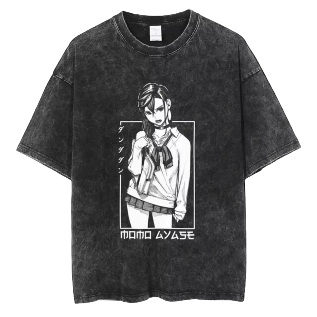 Minimalist Anime-Inspired Manga Graphic Oversized Casual Streetwear T-Shirt