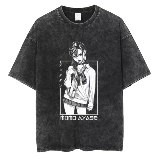 Minimalist Anime-Inspired Manga Graphic Oversized Casual Streetwear T-Shirt