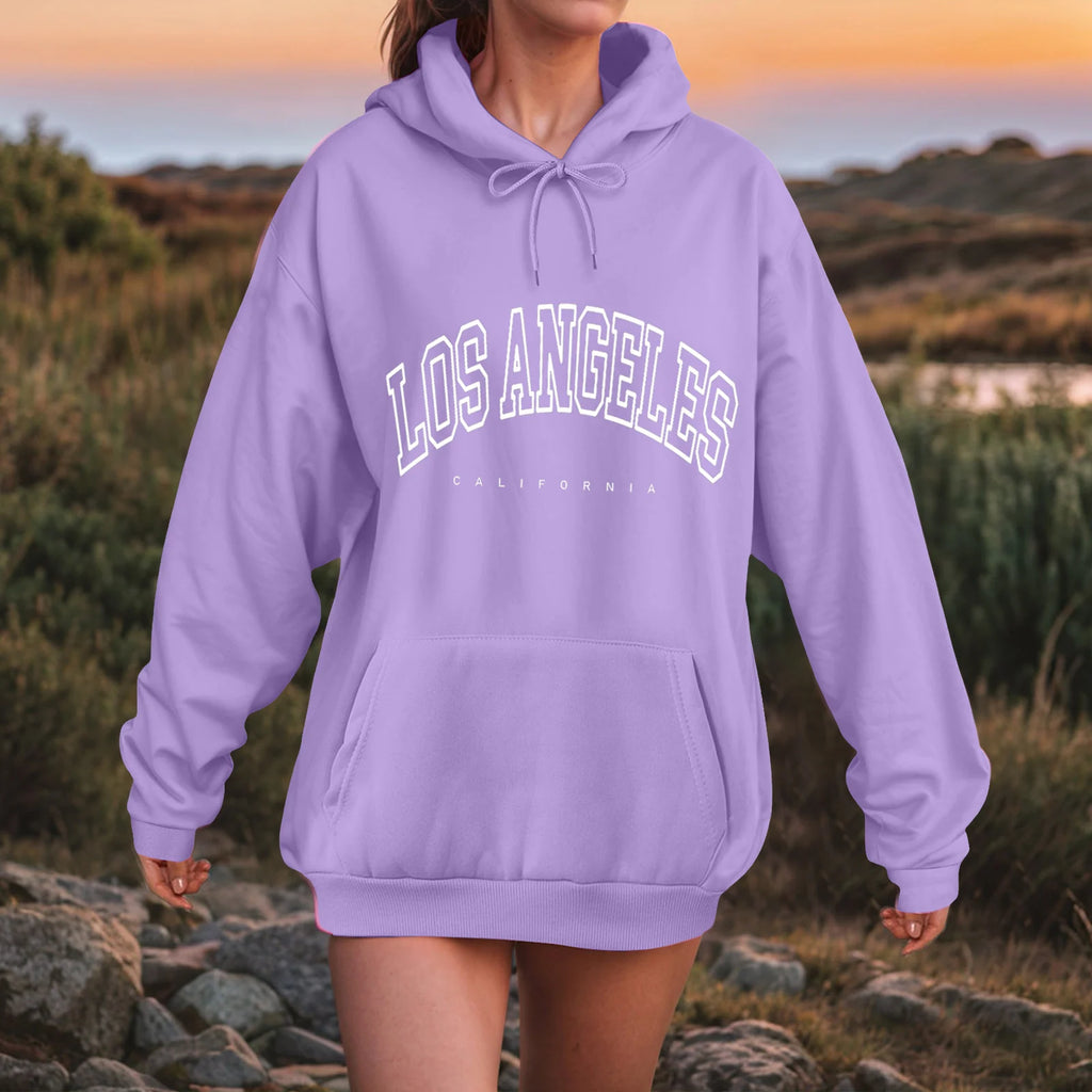 Oversized Collegiate Graphic Hoodie with Relaxed Fit for Everyday Streetwear