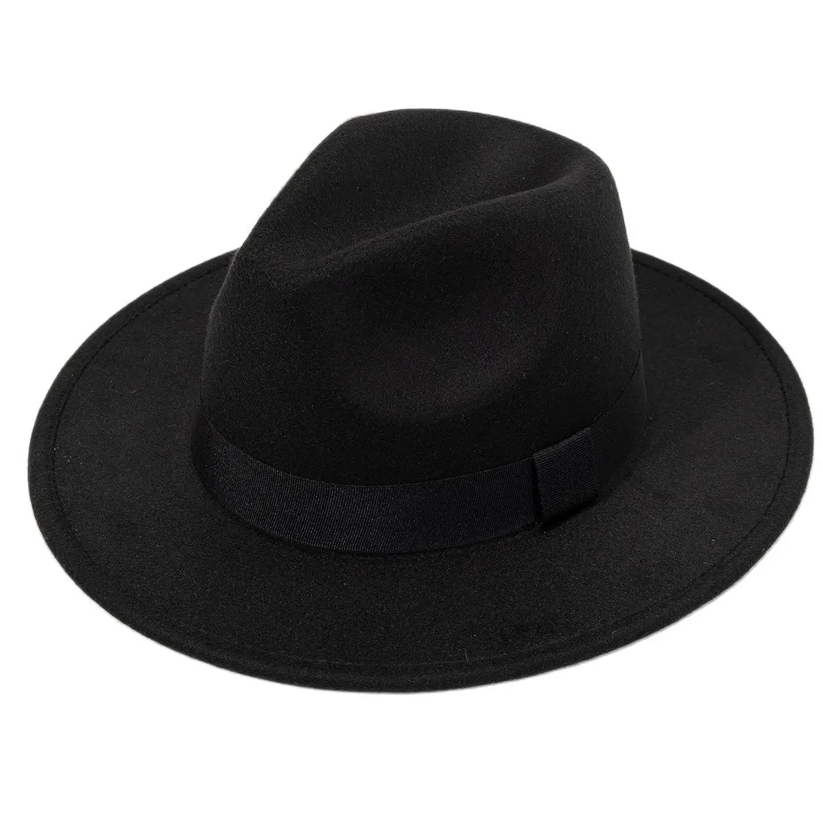 Classic Wide Brim Felt Fedora Hat with Structured Crown for Modern Everyday Styling