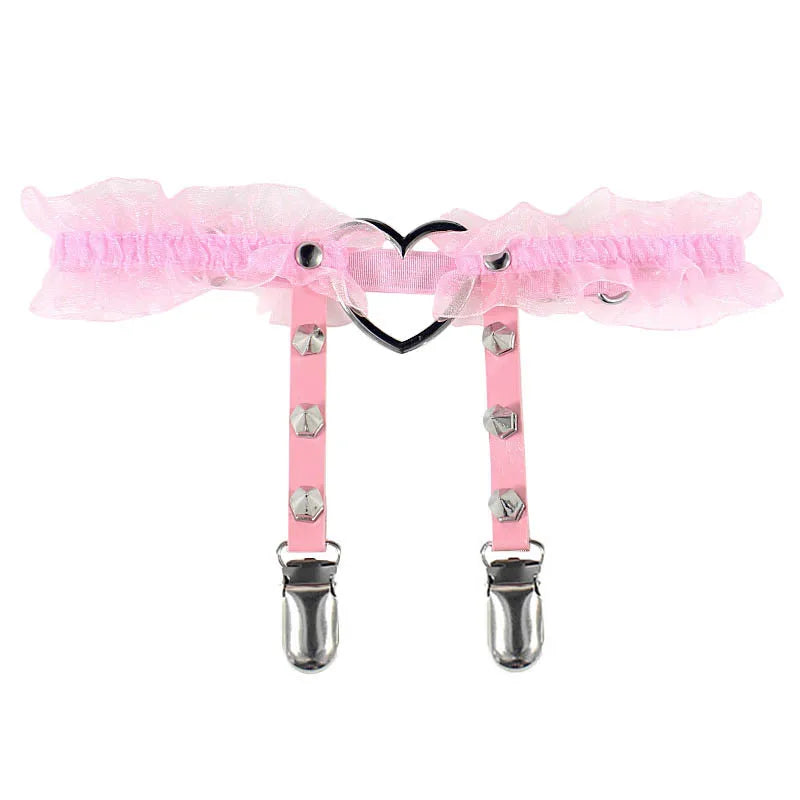 Punk Harness Thigh Garter Belt Alternative Gothic Statement Leg Accessory