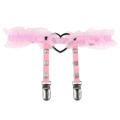 Punk Harness Thigh Garter Belt Alternative Gothic Statement Leg Accessory