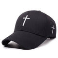 Minimalist Cross Embroidered Adjustable Baseball Cap for Everyday Casual Outdoor Fashion Style