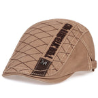 Classic Cotton Ivy Flat Cap Quilted Pattern Casual Vintage Streetwear Beret Hat