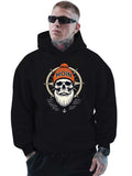 Anime Gothic Skull Hoodie with Manga-Inspired Nautical Streetwear Artwork