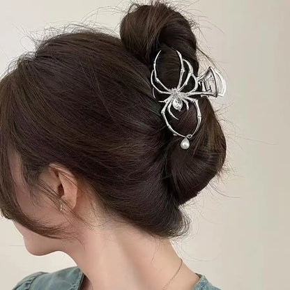 Gothic Spider Hair Claw Clip Alternative Y2K Statement Fashion Accessory