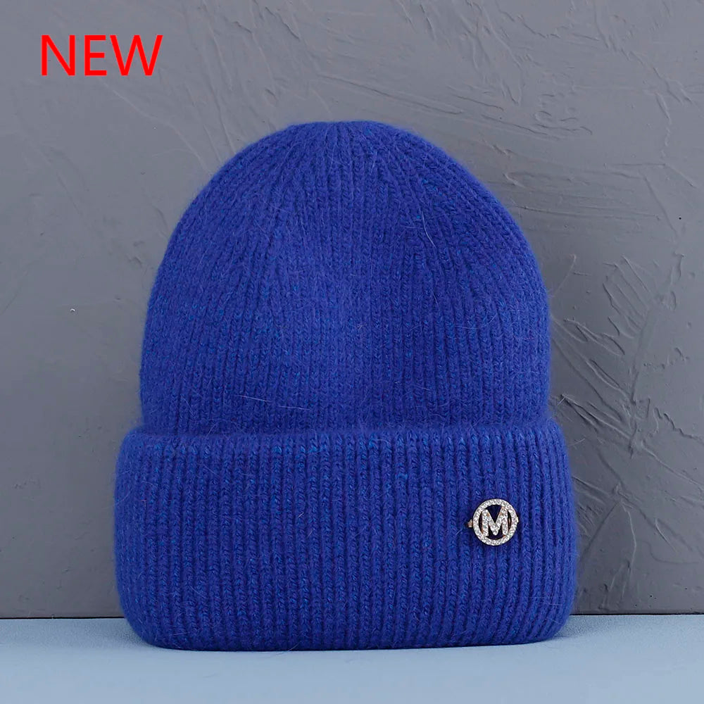 Soft Rabbit Fur Knit Beanie for Everyday Casual Outdoor Winter Fashion and Comfort Style