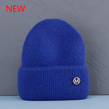 Soft Rabbit Fur Knit Beanie for Everyday Casual Outdoor Winter Fashion and Comfort Style