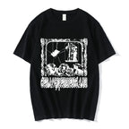 Glitch Manga Frame Oversized Anime Goth Streetwear Graphic Tee