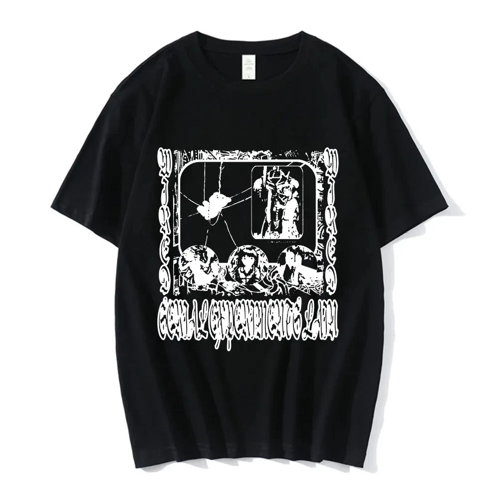 Glitch Manga Frame Oversized Anime Goth Streetwear Graphic Tee