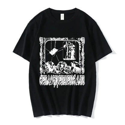 Glitch Manga Frame Oversized Anime Goth Streetwear Graphic Tee