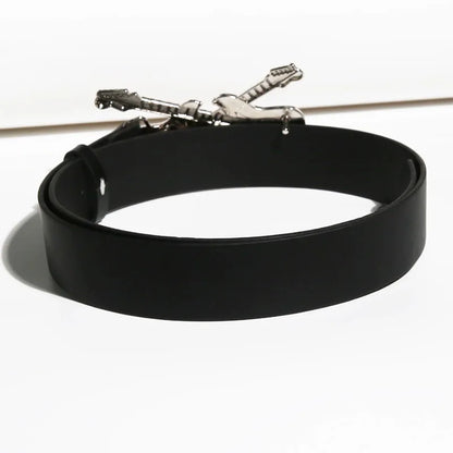 Western Inspired Guitar Buckle Belt for Punk and Y2K Fashion