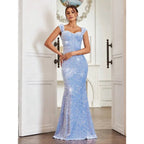 Sweetheart Neck Sequin Mermaid Maxi Dress With Sculpted Occasion Silhouette