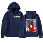 Cartoon Graphic Hoodie with Relaxed Streetwear Fit and Large Back Artwork