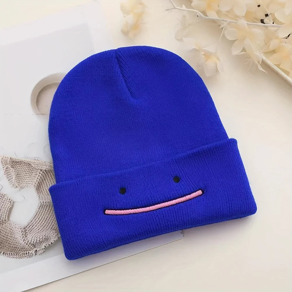Minimalist Embroidered Acrylic Knit Beanie for Casual Streetwear Winter Everyday Fashion and Comfort