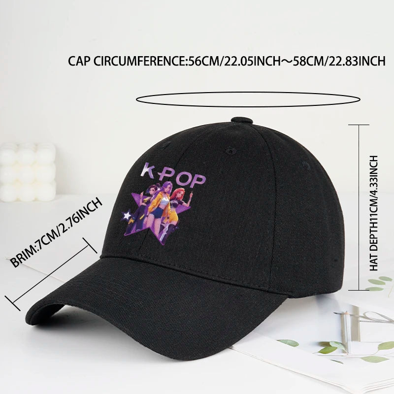 Graphic Embroidered Dad Cap Adjustable Curved Brim Streetwear Baseball Hat