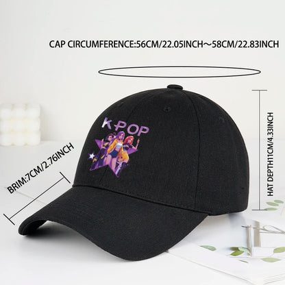 Graphic Embroidered Dad Cap Adjustable Curved Brim Streetwear Baseball Hat