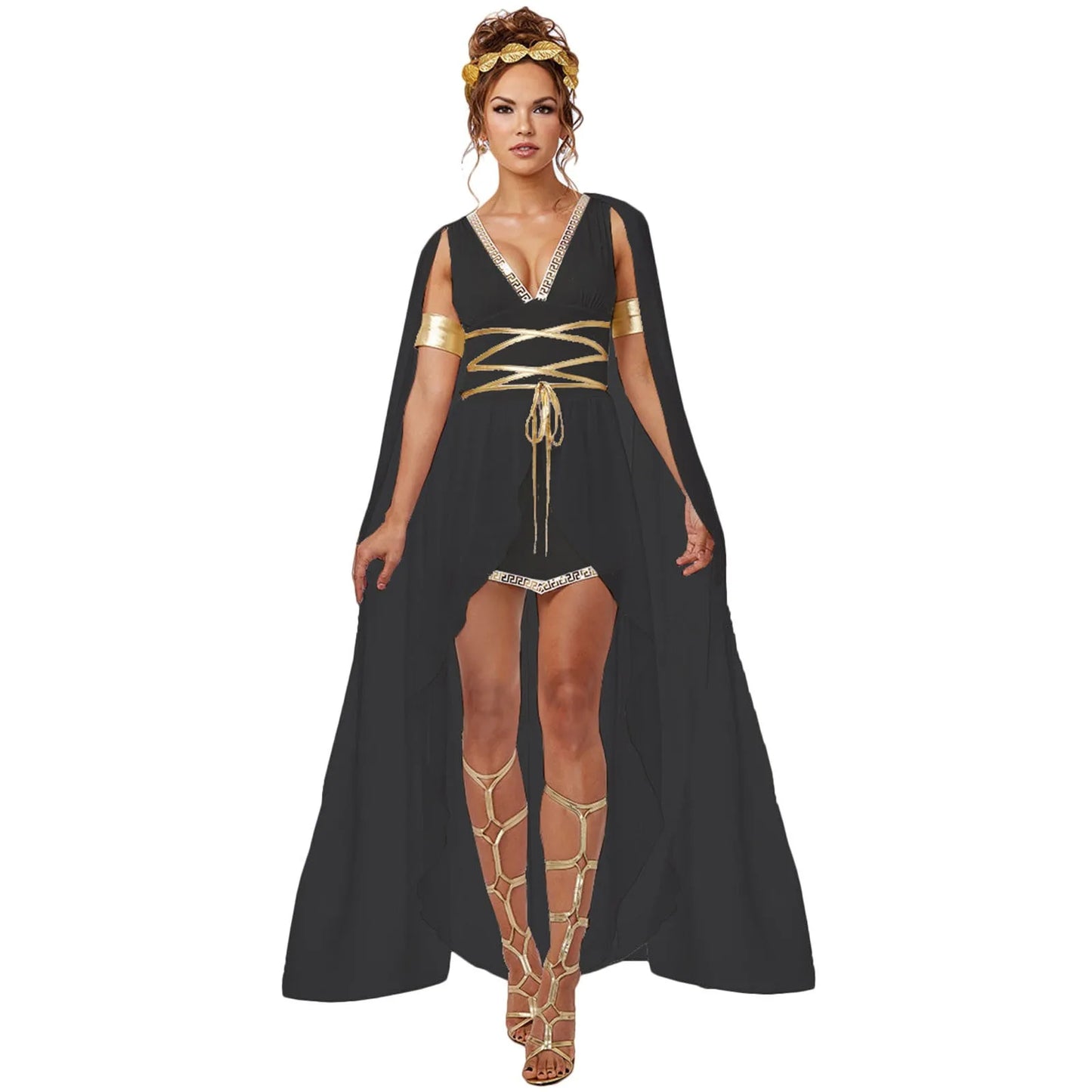 Fantasy Goddess Gothic Dress with Ethereal Streetwear Aesthetic