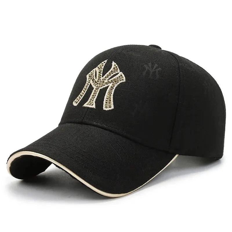 Unisex Embroidered Cotton Baseball Cap with Vintage Inspired Design for Everyday Casual Wear