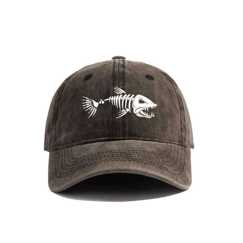 Unisex Vintage Washed Baseball Cap with Graphic Embroidery for Casual Outdoor Streetwear Style