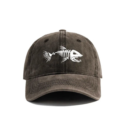 Unisex Vintage Washed Baseball Cap with Graphic Embroidery for Casual Outdoor Streetwear Style