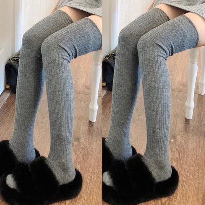Ribbed Knee High Socks with Soft Stretch Knit for Everyday Casual Fashion Styling