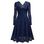 Elegant Lace Long Sleeve Gothic Alternative Midi Dress