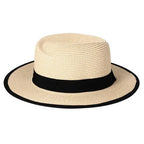 Roll-Up Straw Fedora Hat with Wide Brim for Beach Travel and Everyday Summer Style