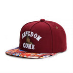 Structured Embroidered Snapback Baseball Cap with Flat Brim for Urban Streetwear Fashion Style