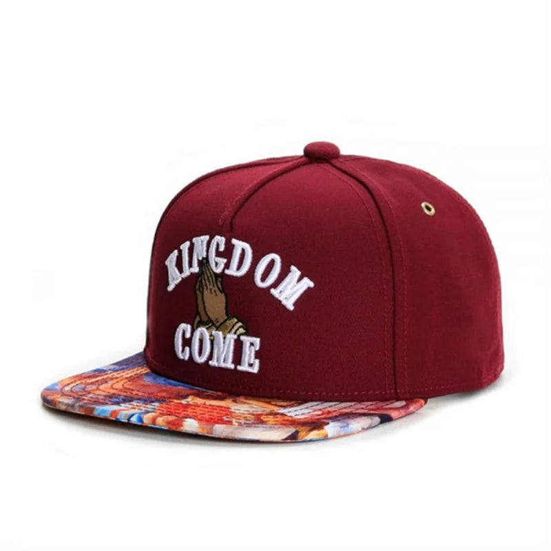 Structured Embroidered Snapback Baseball Cap with Flat Brim for Urban Streetwear Fashion Style