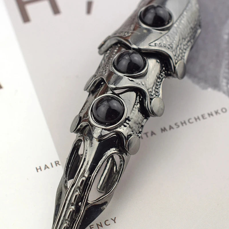 Dragon Skull Armor Ring for Gothic Punk and Dark Fantasy Styling