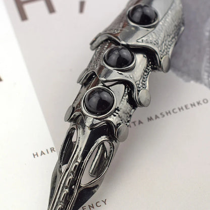 Dragon Skull Armor Ring for Gothic Punk and Dark Fantasy Styling