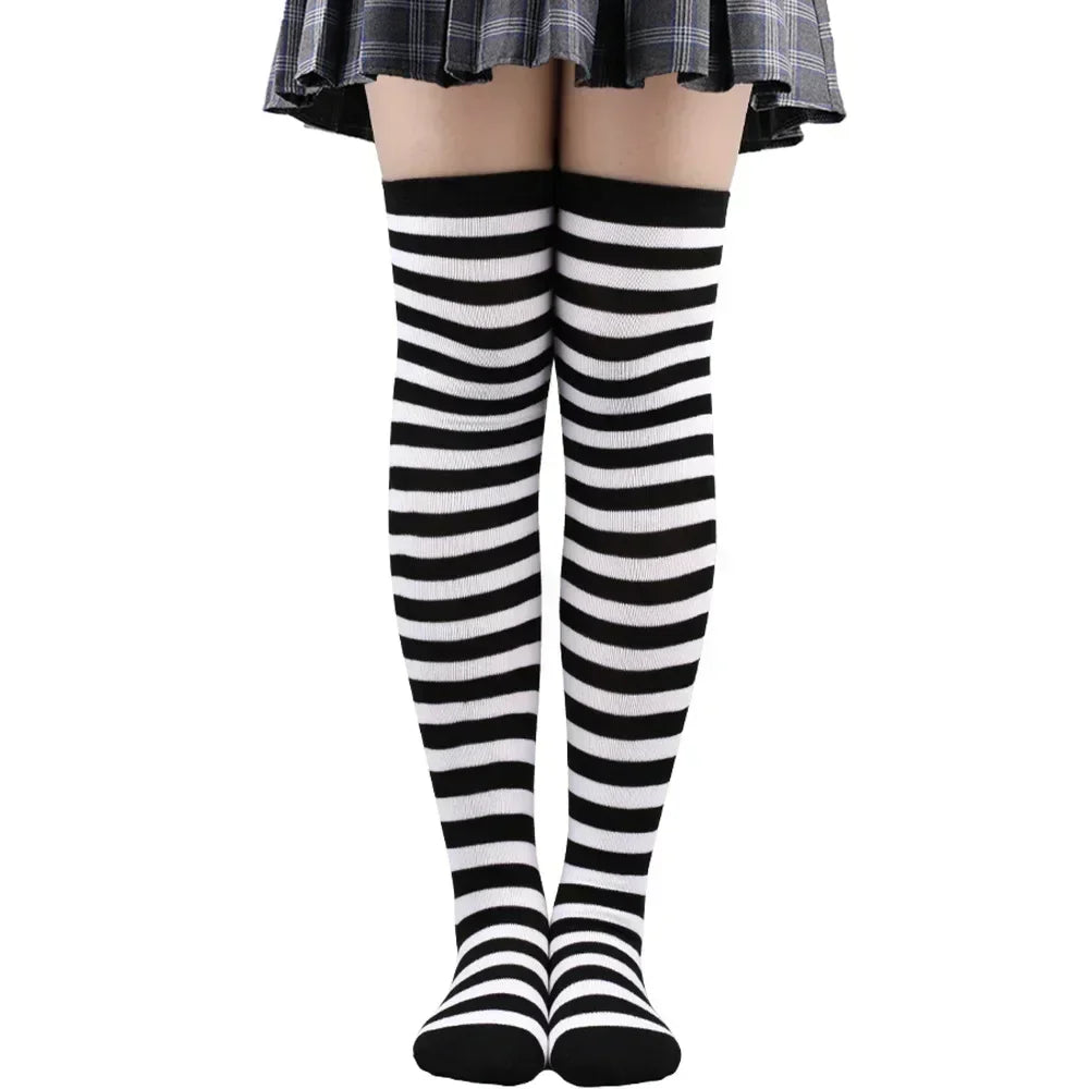 Polka Dot Over-the-Knee Socks with Soft Jacquard Knit for Casual Y2K Fashion
