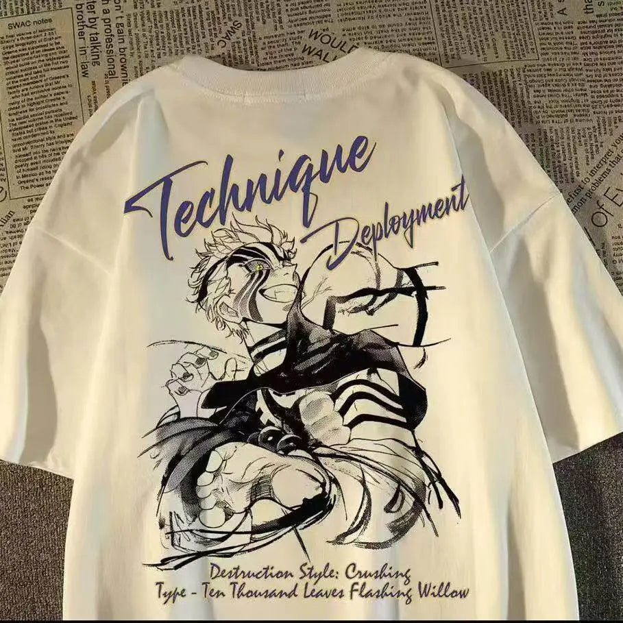 Oversized Streetwear Graphic Cotton T-Shirt with Abstract Sketch Artwork and Urban Casual Style