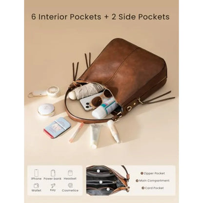 Soft Hobo Shoulder Crossbody Bag with Relaxed Large Capacity Design