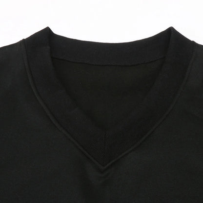 Women's Oversized V-Neck Pullover Sweatshirt with Relaxed Fit for Casual Everyday Style
