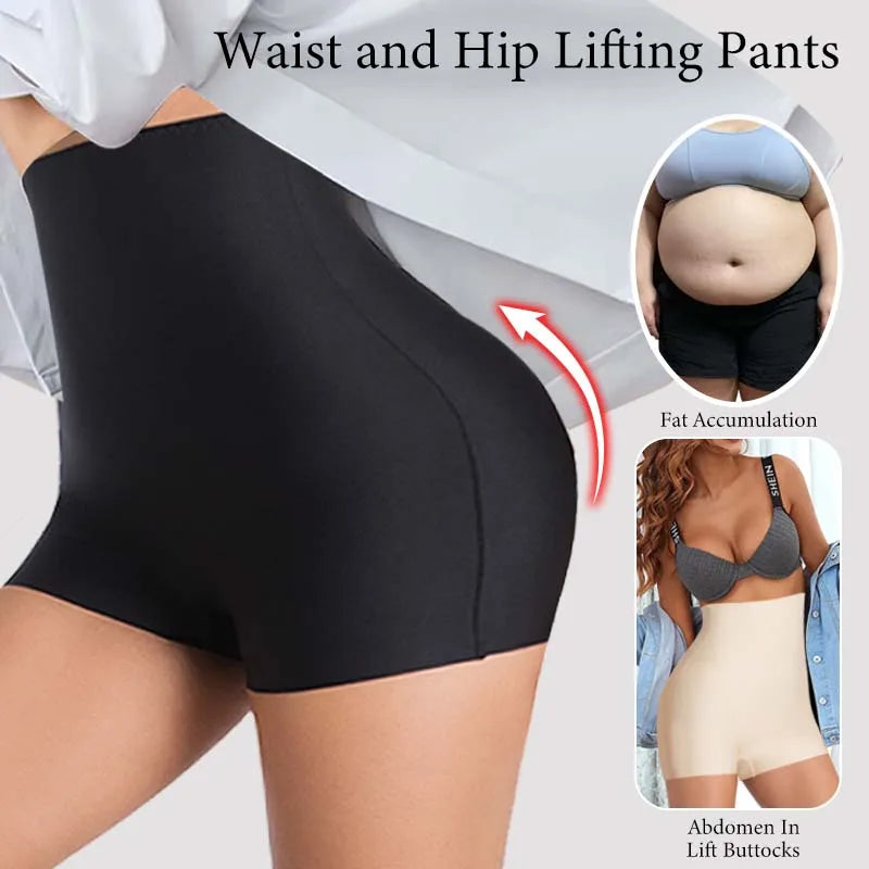 Seamless High-Waisted Shaping Shorts with Flexible Stretch Waistband