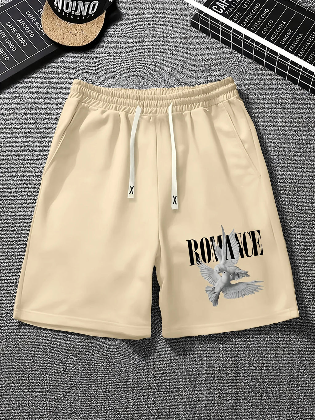 Men's Relaxed Graphic Shorts with Drawstring Waist and Lightweight Everyday Casual Comfort