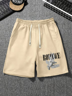Men's Relaxed Graphic Shorts with Drawstring Waist and Lightweight Everyday Casual Comfort