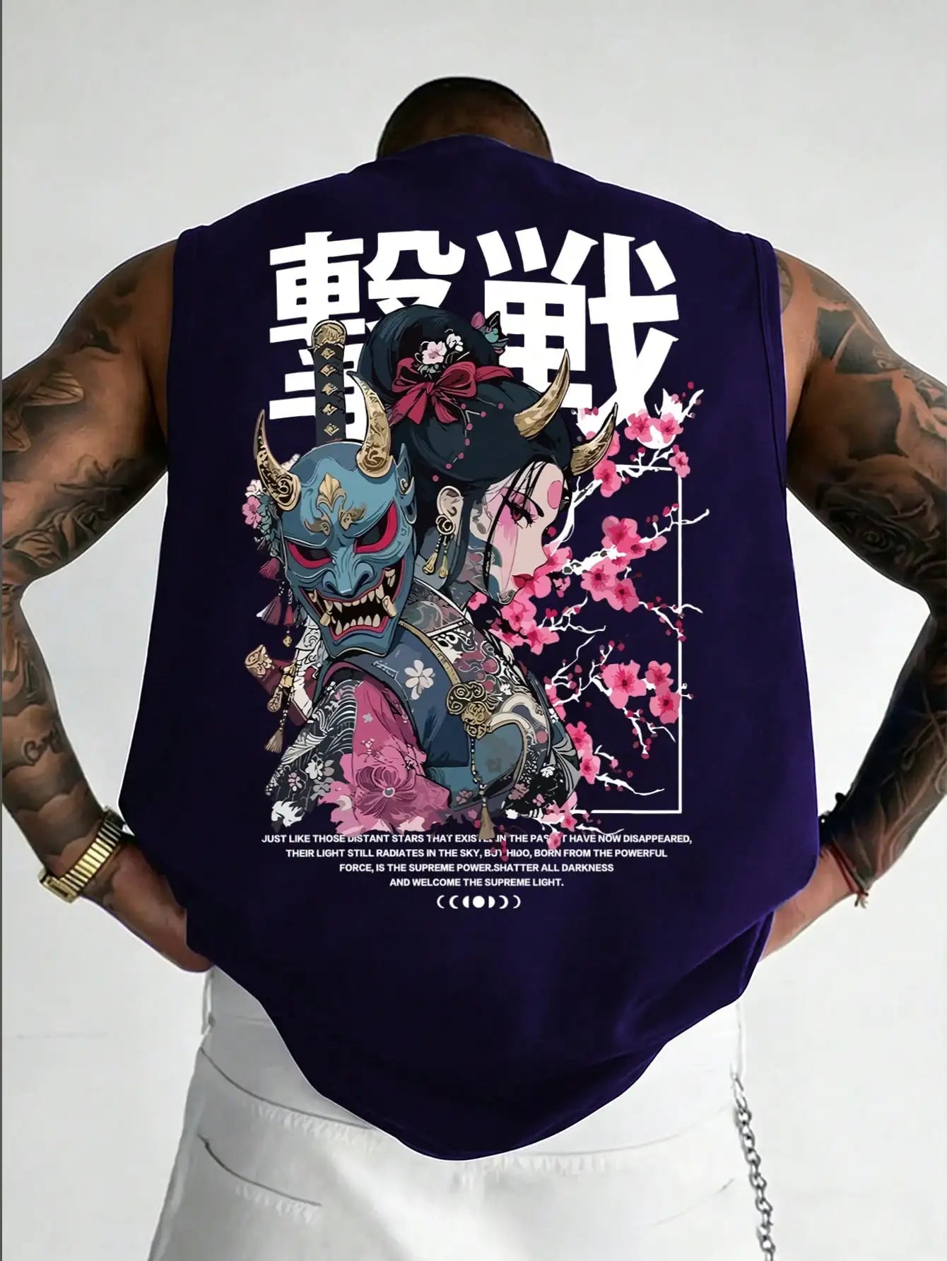Minimalist Cotton Sleeveless Tank Top with Clean Japanese Streetwear Inspired Graphic Detail