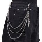 Layered Spike Chain Belt Accessory for Punk, Grunge and Gothic Outfits
