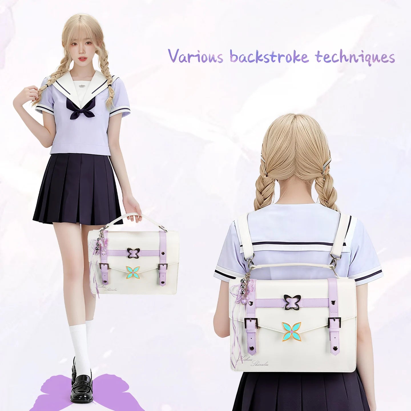 Display Window Crossbody Tote Bag with Detachable Strap Large Capacity Design