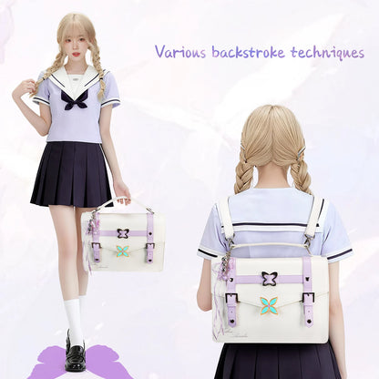 Display Window Crossbody Tote Bag with Detachable Strap Large Capacity Design