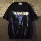 Heavyweight Cotton Streetwear Graphic T-Shirt with Bold Typography Artwork and Relaxed Fit