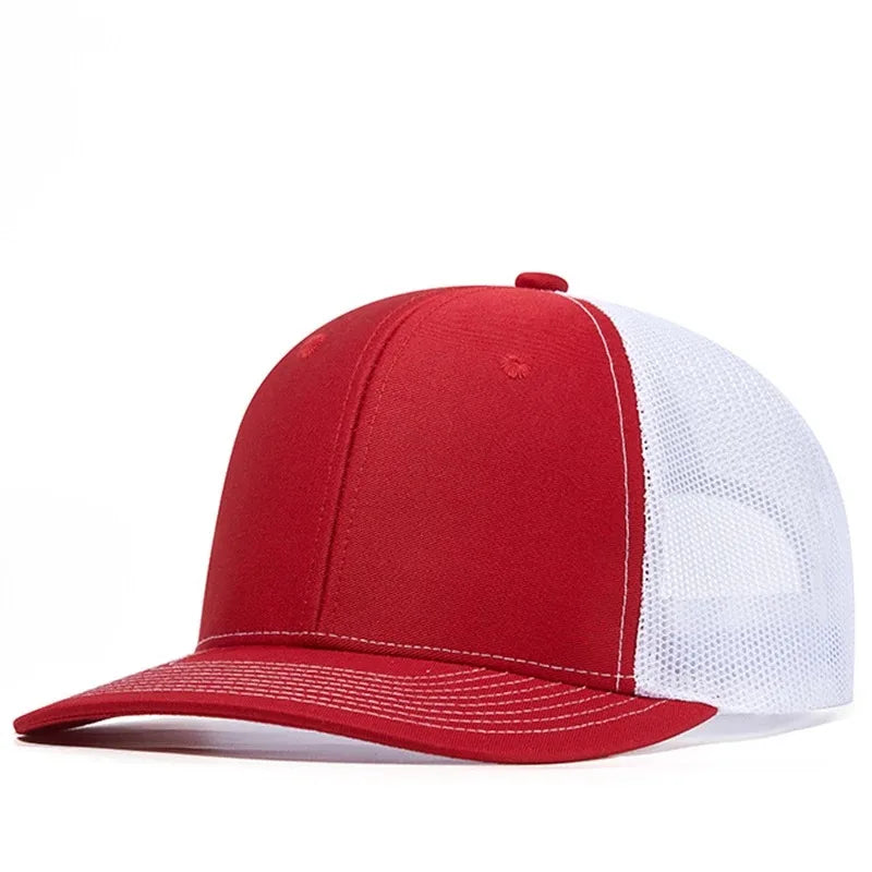 Unisex Breathable Trucker Baseball Cap with Mesh Back for Casual Outdoor Everyday Wear
