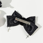 Skull Bow Hair Clip Gothic Punk Statement Alternative Fashion Accessory